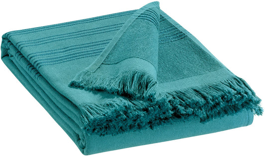 telo hammam cancun lichene, colore lichene, taglia 90 x 180. telo hammam elegante piegato con cura su sfondo neutro