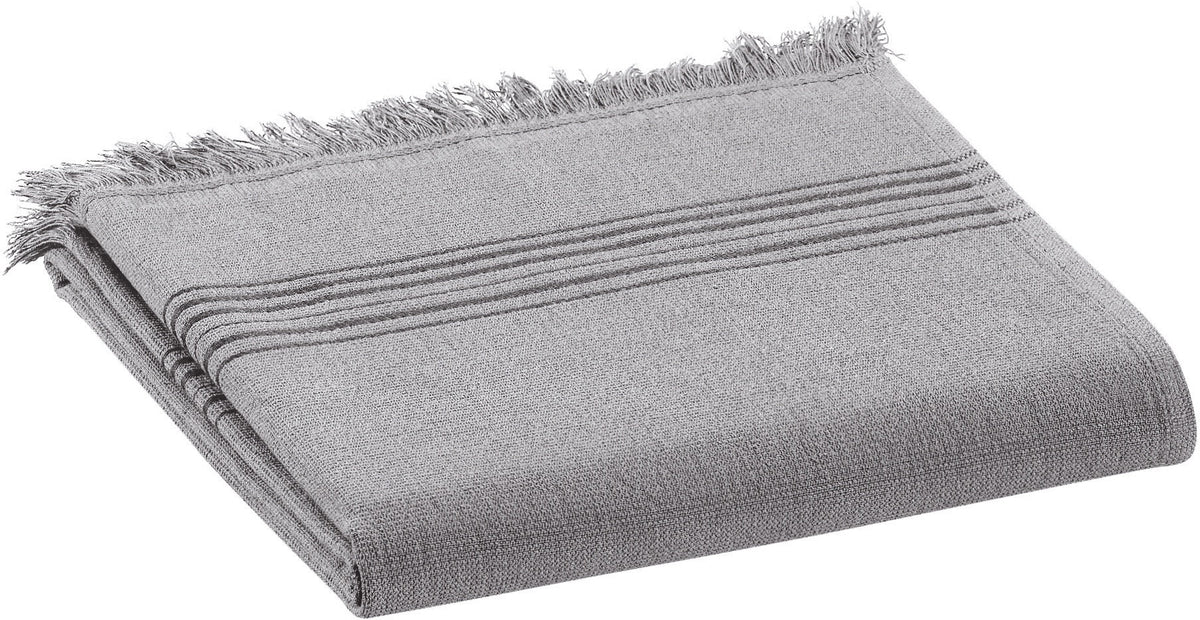 telo hammam cancun nebbia, colore nebbia, taglia 90 x 180. telo hammam elegante piegato con cura su sfondo neutro