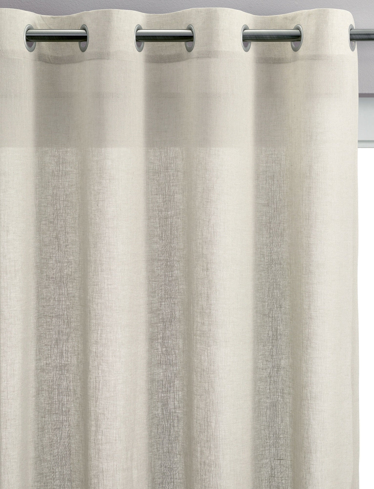 tenda voile zeff gesso, colore gesso, taglia 140 x 280. tenda voile leggera e traspirante per una luce naturale filtrata