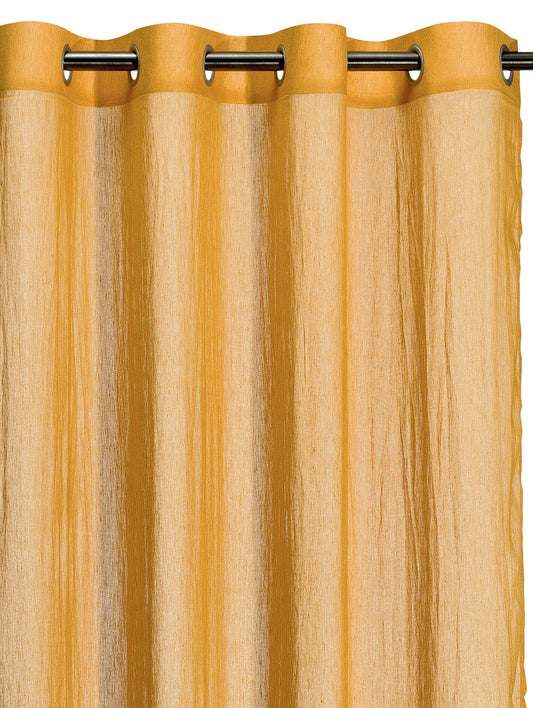 tenda voile zeff ocra, colore ocra, taglia 140 x 280. tenda voile leggera e traspirante per una luce naturale filtrata