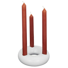 Candelieri / porta candele The home deco factory:SUPPORT 3 BOUGIES BLANC M24