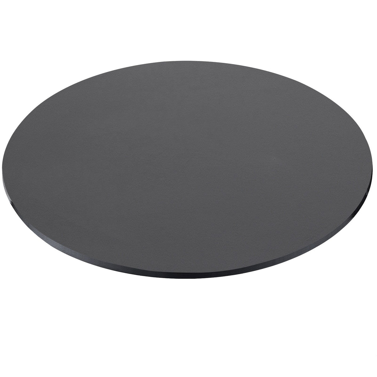 pianale tavolo tondo 120x120x3.8 con bordo poliuretano antracite satinato, piano cucina resistente e funzionale