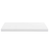 top non forato 240x60x4 con bordo poliuretano  in bianco, piano cucina resistente e funzionale