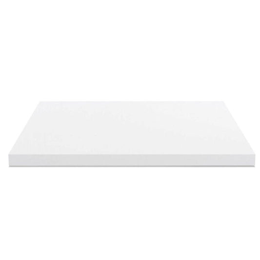 top per bagno 120x47x4 con bordo poliuretano in bianco, piano cucina resistente e funzionale