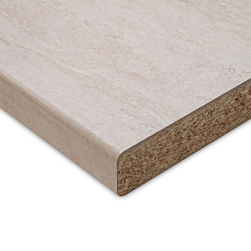 top bordato per cucina travertino 60x60x3.8 cm, piano cucina resistente e funzionale