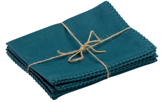 tovaglia riciclata delia pavone, colore pavone, taglia 170 x 300. realizzata in 80% cotone riciclato 20% poliestere, perfetta per un’arredamento tavola raffinato e duraturo