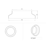 riduzione tonda per cappe bvrid150 da 150 mm a 125 mm, elemento per impianto di aspirazione cucina