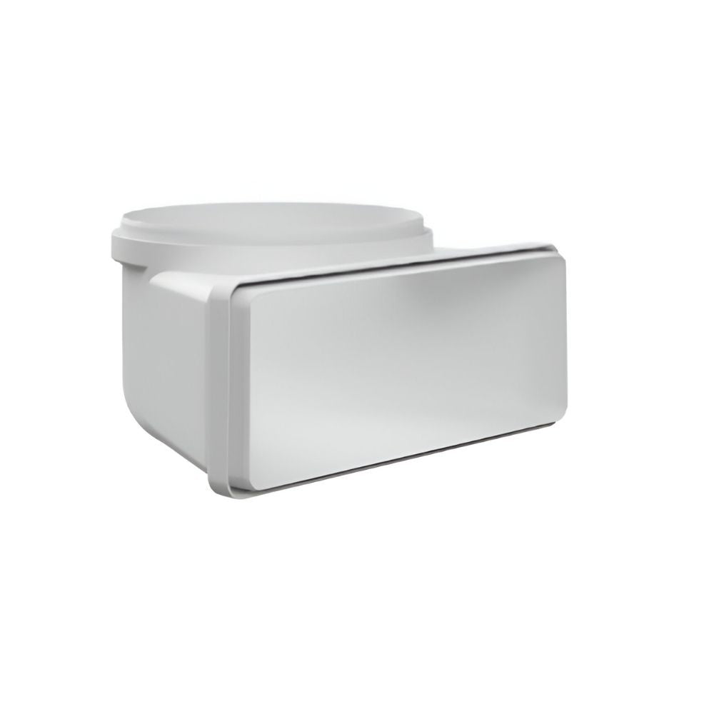 curva verticale per cappe bvcvqt229 da tondo a rettangolare 22x9 cm, tubo per cappa visto frontalmente