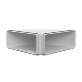 curva orizzontale rettangolare 90 gradi per cappe bvco229, tubo per cappa visto frontalmente