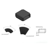 soffietto con innesto duct e innesto flangia 220x90 mm., particolare della finitura, tessuto o struttura