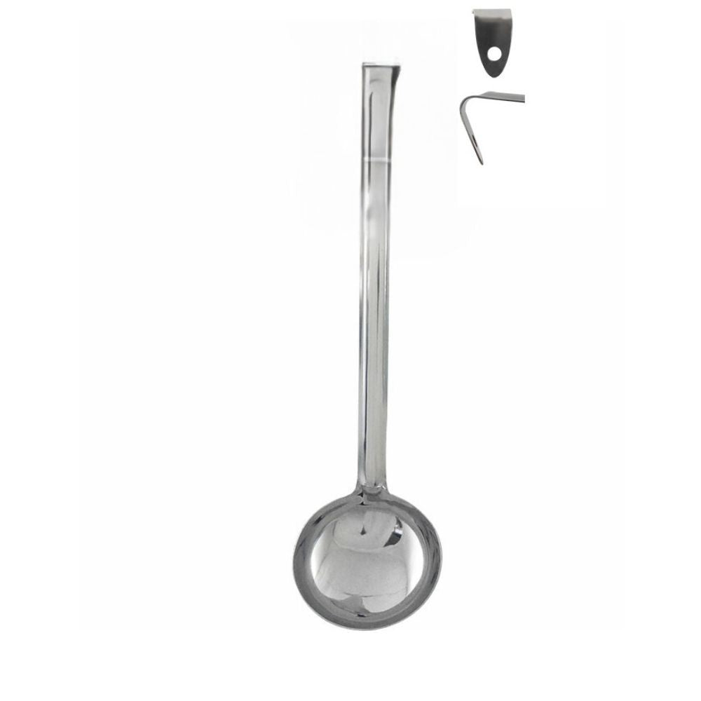 mestolo uncino da cucina, utensili da cucina visti frontalmente