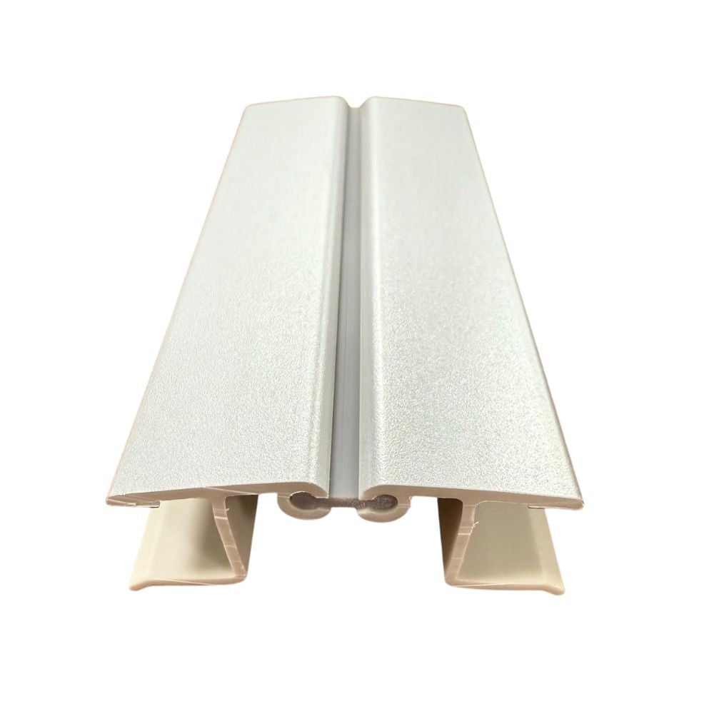 profilo angolare in pvc pbda-10 rivestito in alluminio, zoccolo per cucina visto frontalmente