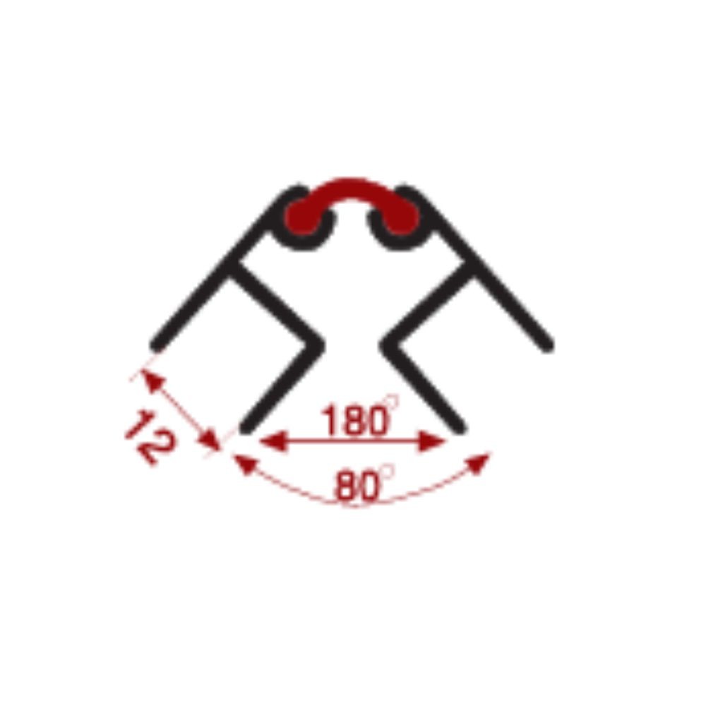 profilo angolare in pvc pbda-10 rivestito in alluminio, accessorio per completare mobili da cucina