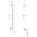 zoccolo in alluminio finitura lucida h 15 cm 4 m, elemento di finitura per basi cucina