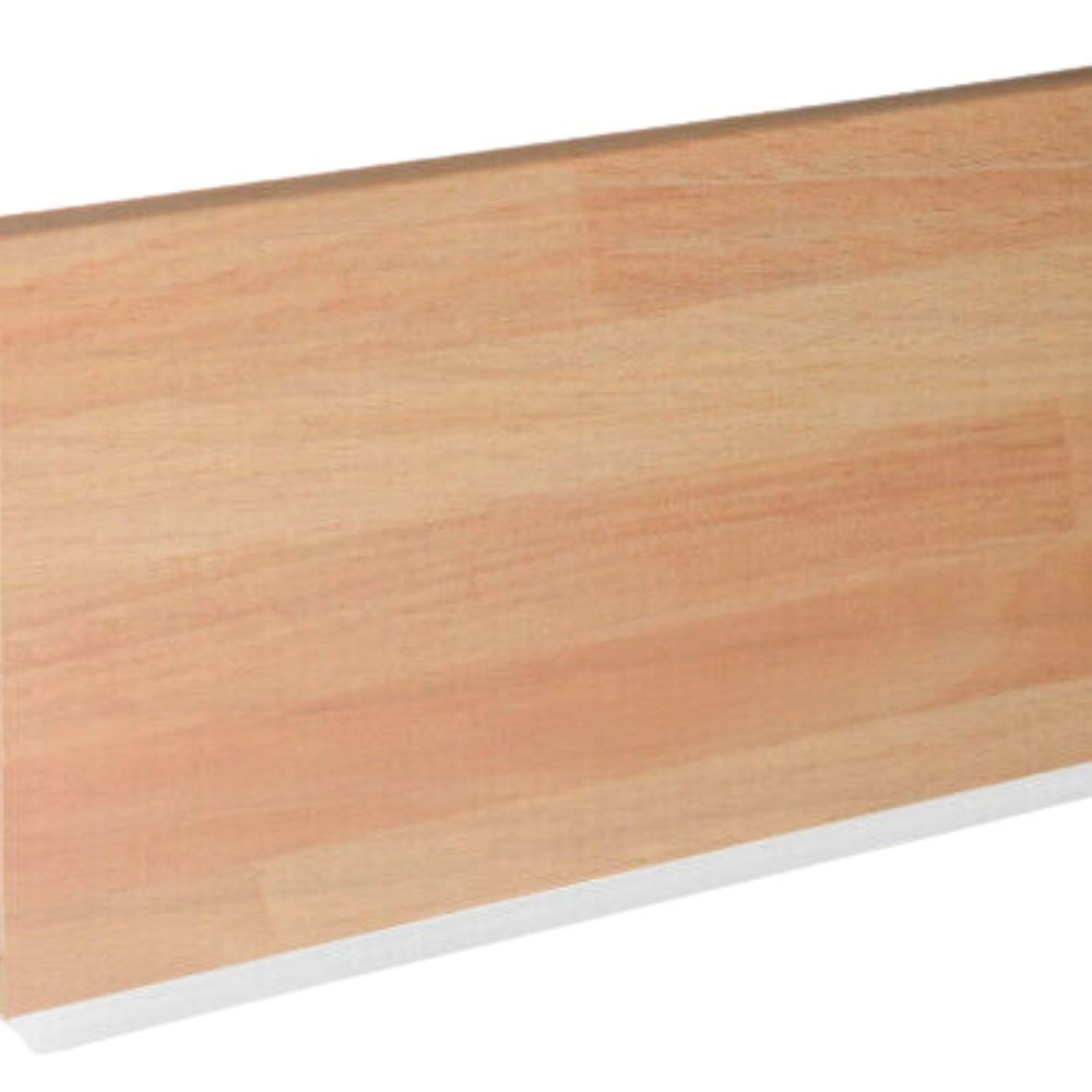 zoccolo per cucina in pvc barra 4 mtl h12 colore faggio listellare, elemento di finitura per basi cucina