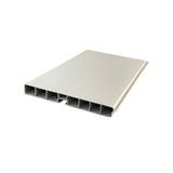 zoccolo in pvc con guarnizione rivestita alluminio h 10 cm barra da 366 cm., zoccolo per cucina visto frontalmente