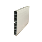 zoccolo in pvc con guarnizione rivestita alluminio h 10 cm barra da 366 cm., elemento di finitura per basi cucina