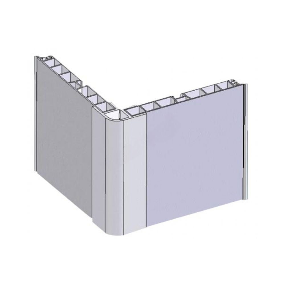 Angolare zoccolo in pvc rivestito alluminio H 10 cm. PBDK10