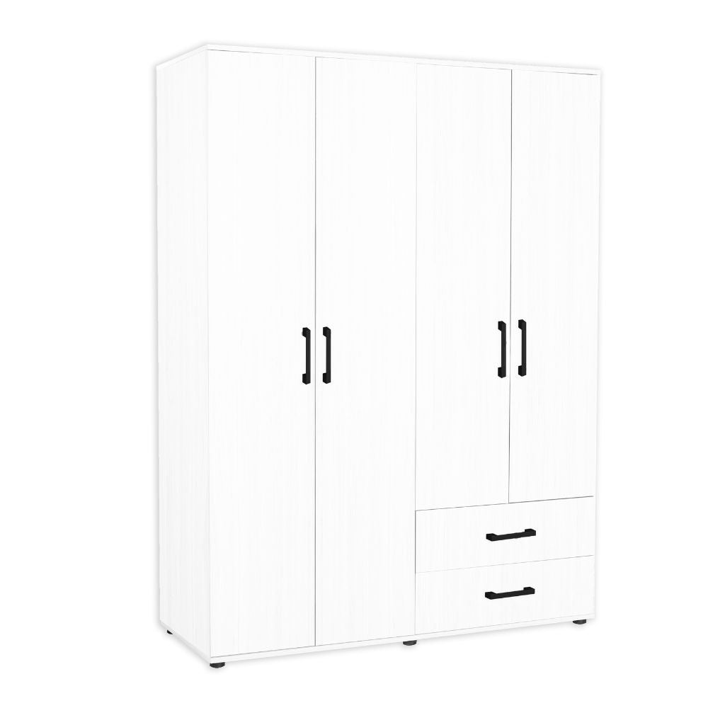 Armadio GRD4422023 bianco 4 ante e 2 cassetti