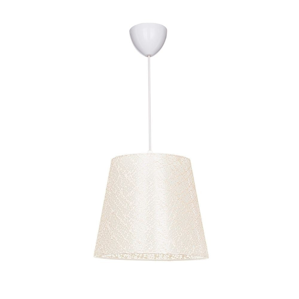 Lampada a sospensione Conic ASZ0778 in tessuto beige