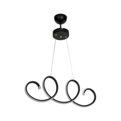 Lampada a sospensione LED Afra forma spirale nera MDL4441