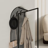 Mobile ingresso Archy con 4 ganci appendi abiti e scarpiera in colore retro grey