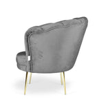 Poltrona Orel in velluto grigio Riviera 20