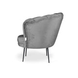 Poltrona Orel in velluto grigio Riviera 20