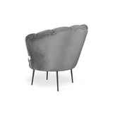 Poltrona Orel in velluto grigio Riviera 20