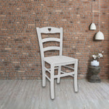 Sedia Decoro colore bianco ghiaccio seduta massello