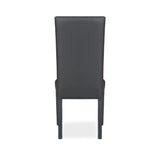 Sedia Nancy in ecopelle grigia