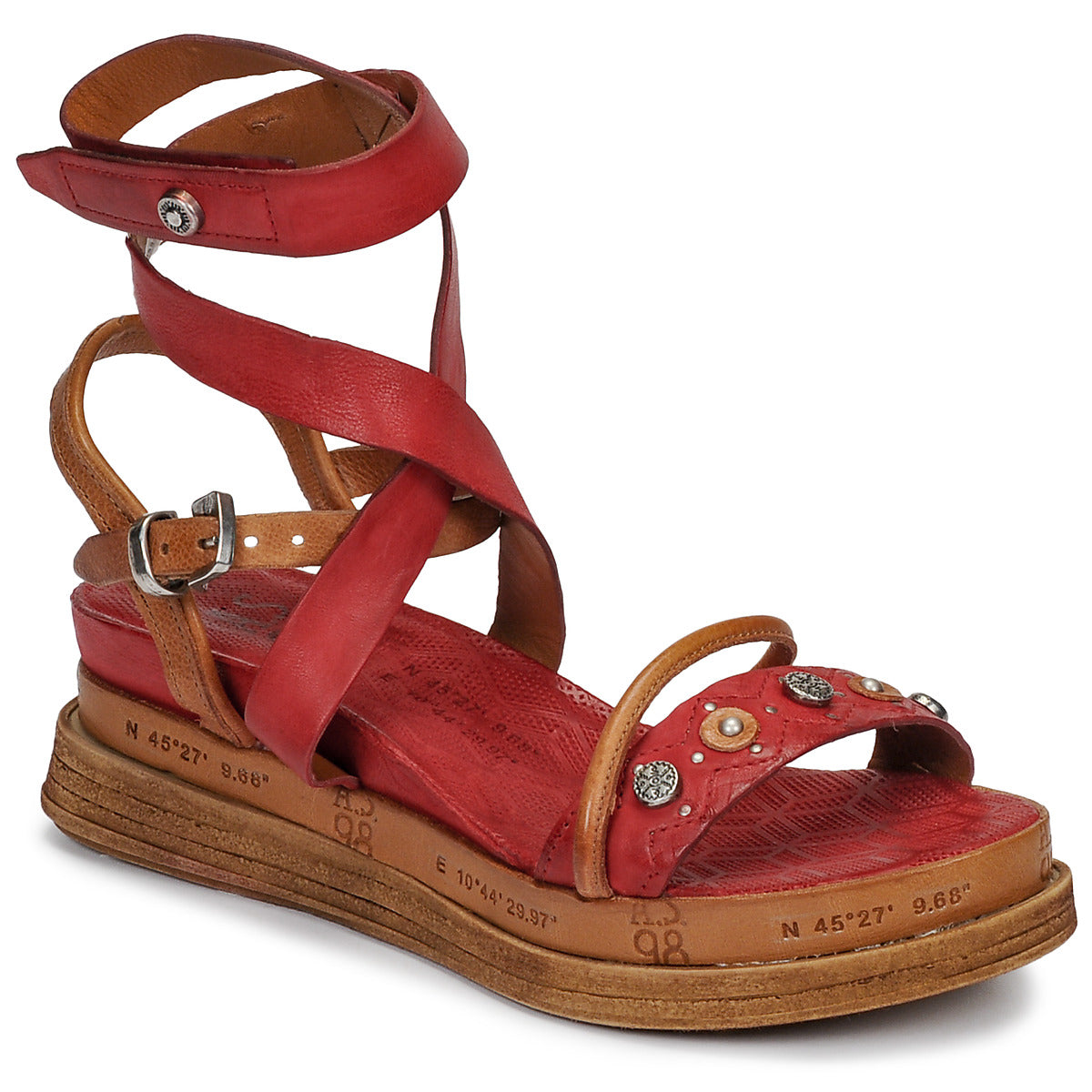 Sandali donne Airstep / A.S.98  LAGOS  Rosso 