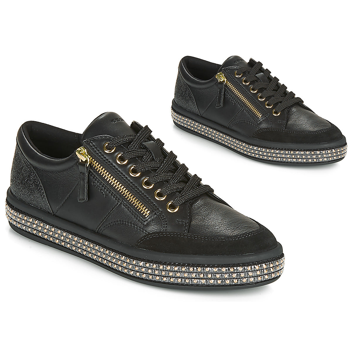 Sneakers basse donne Geox  D LEELU'  Nero 