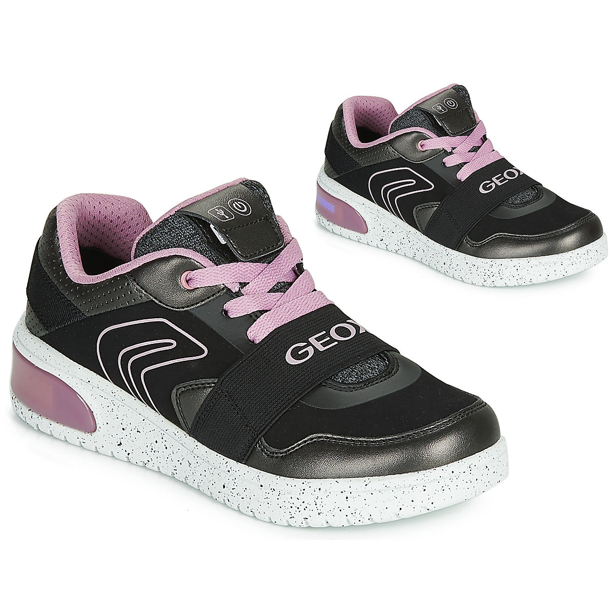 Scarpe bambini ragazza Geox  J XLED GIRL  Nero 