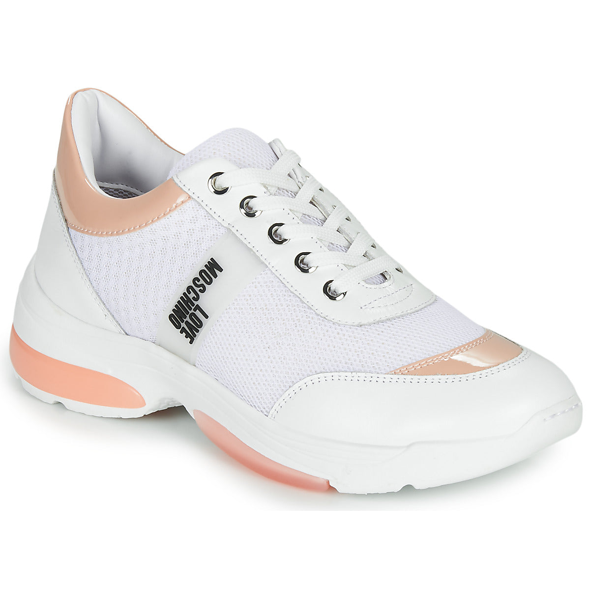 Sneakers basse donne Love Moschino  RUNNINLOVE  Bianco 