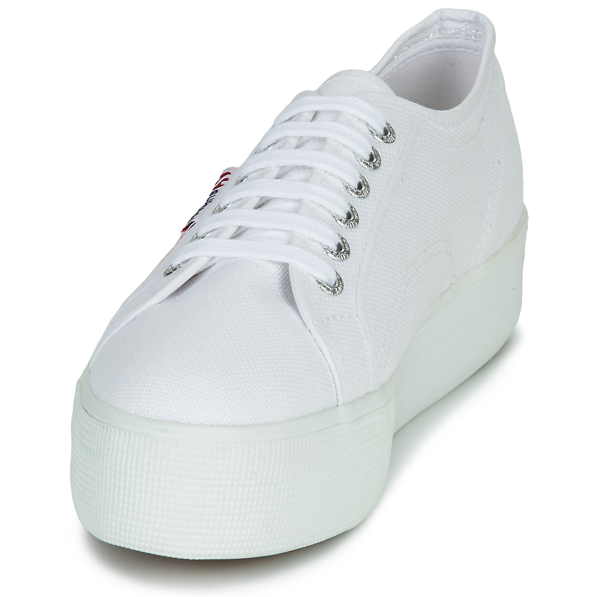 Sneakers basse donne Superga  2790-COTWPRINTEDLOGOGLITTER  Bianco 