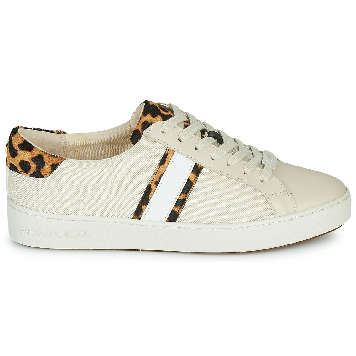 Sneakers basse donne MICHAEL Michael Kors  IRVING STRIPE LACE UP  Bianco 