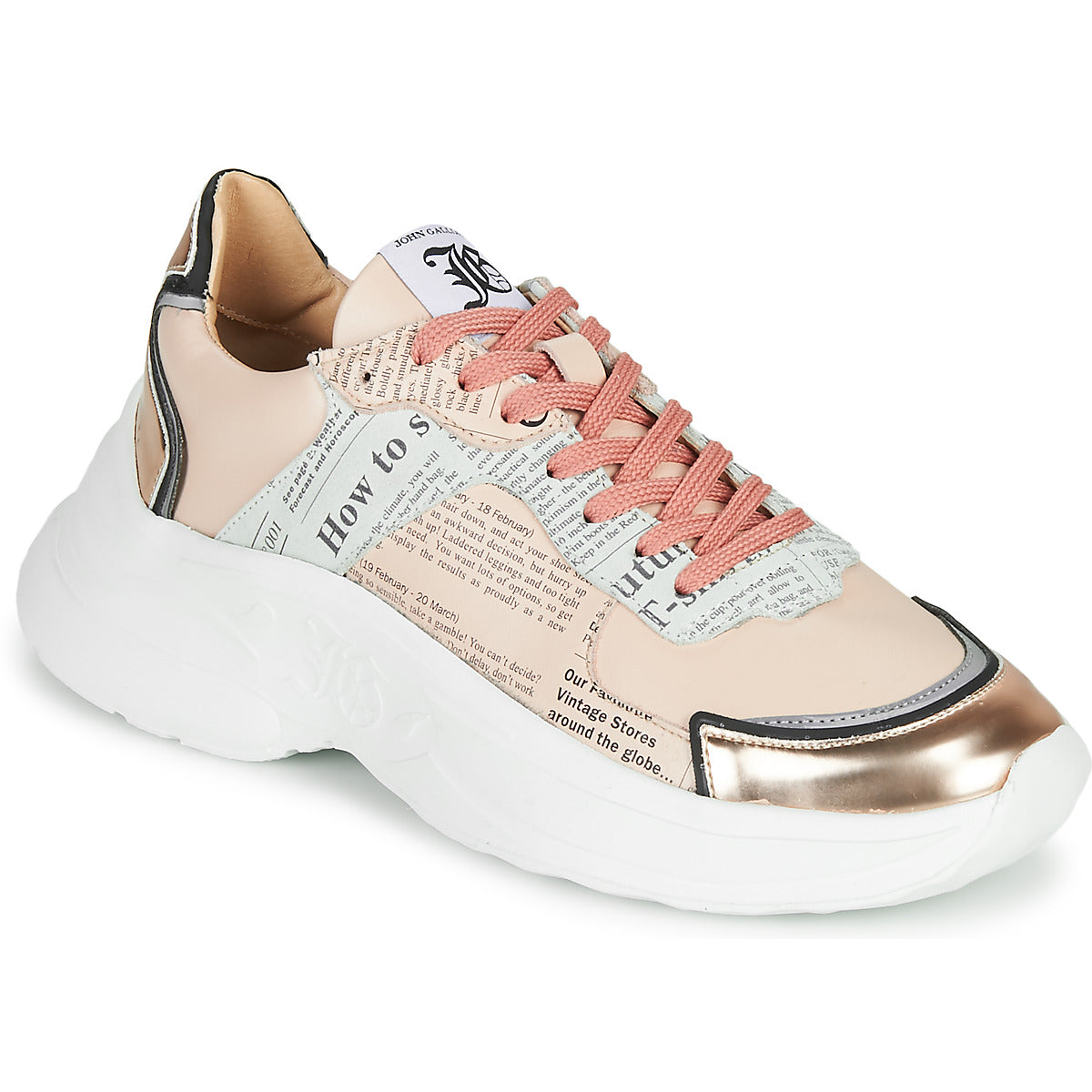 Sneakers basse donne John Galliano  3645  Rosa 