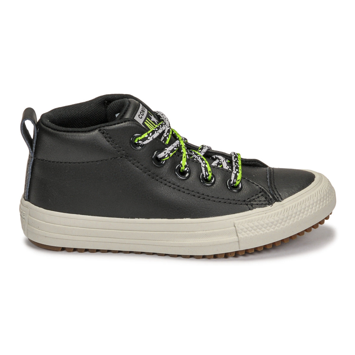 Scarpe bambini ragazzo Converse  CHUCK TAYLOR ALL STAR STREET BOOT DOUBLE LACE LEATHER MID  Nero 