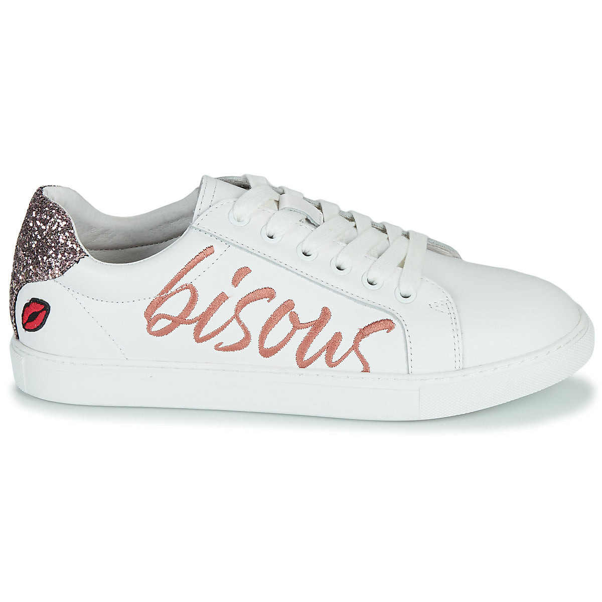 Sneakers basse donne Bons baisers de Paname  SIMONE BISOUS  Bianco 