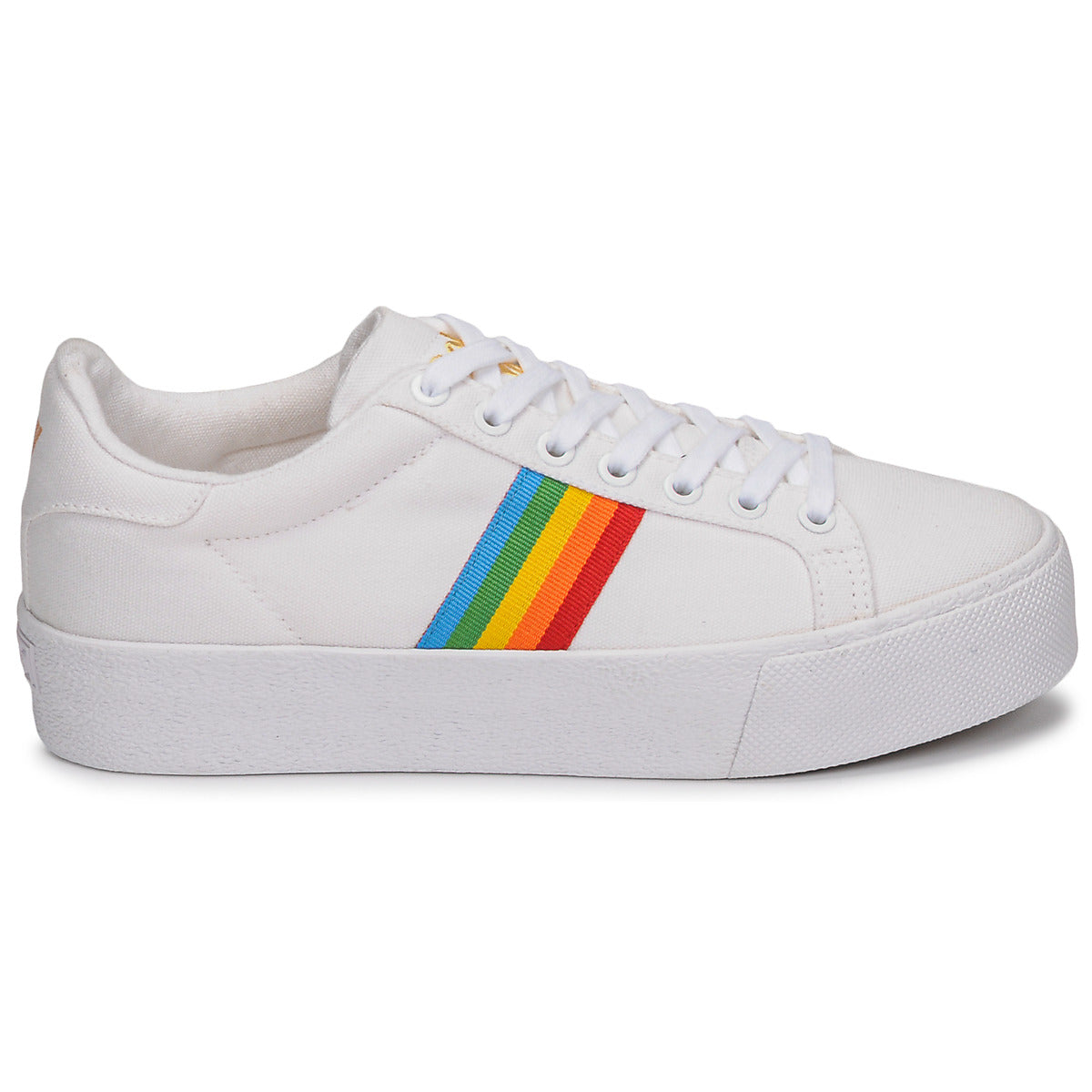 Sneakers basse donne Gola  ORCHID PLATEFORM RAINBOW  Bianco 