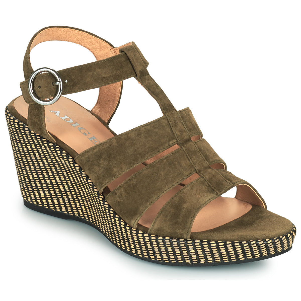 Sandali donne Adige  FLORY V5 VELOURS MILITAIRE  Kaki 