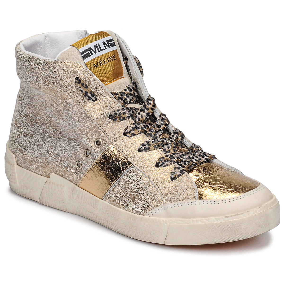 Sneakers alte donne Meline  NK1384  Oro 