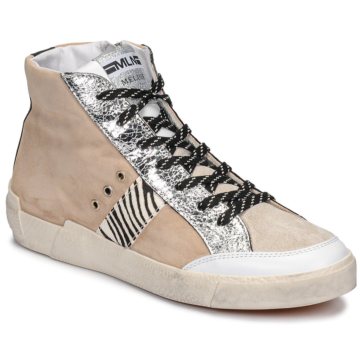 Sneakers alte donne Meline  NK1384  Beige 