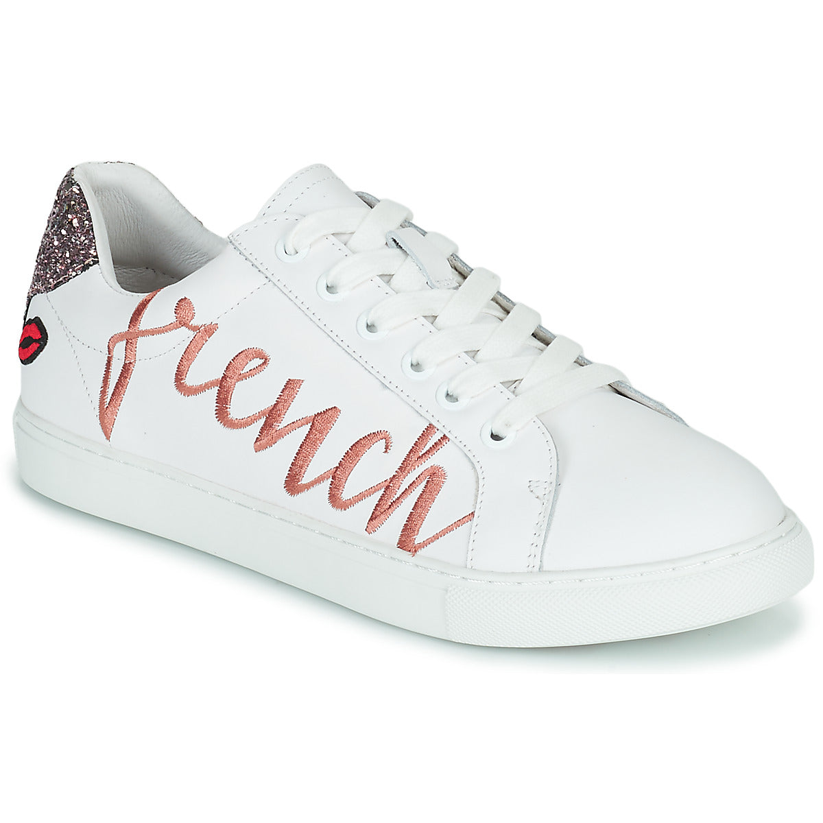 Sneakers basse donne Bons baisers de Paname  SIMONE FRENCH KISS  Bianco 