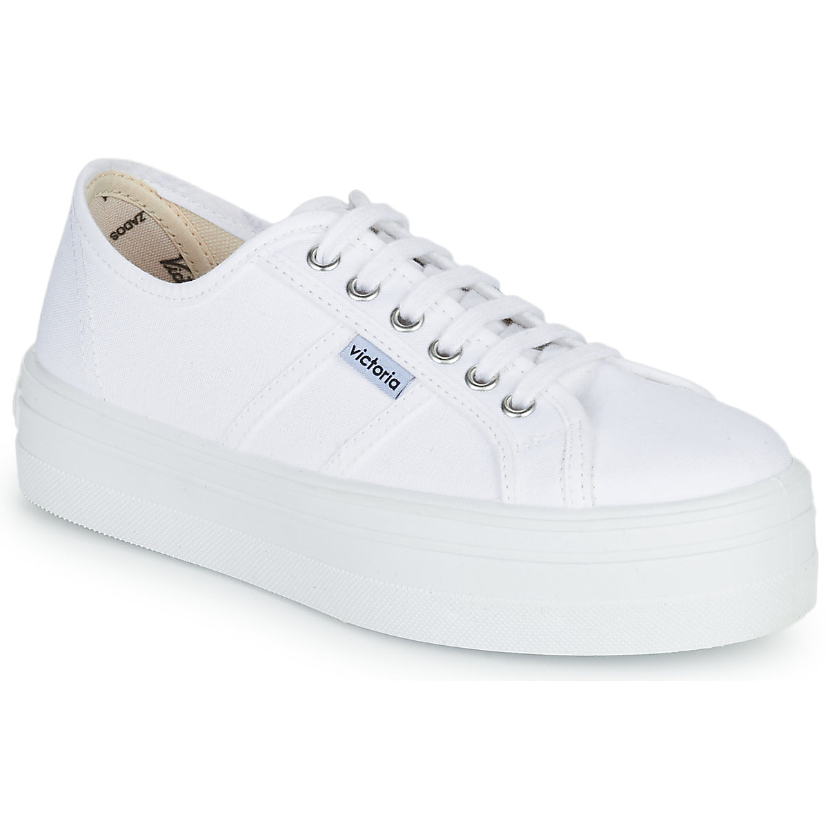 Sneakers basse donne Victoria  BLUCHER LONA PLATAFORMA  Bianco 