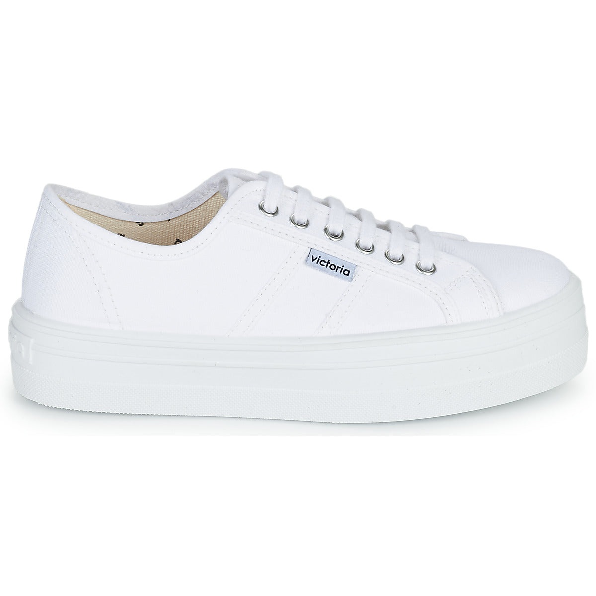 Sneakers basse donne Victoria  BLUCHER LONA PLATAFORMA  Bianco 