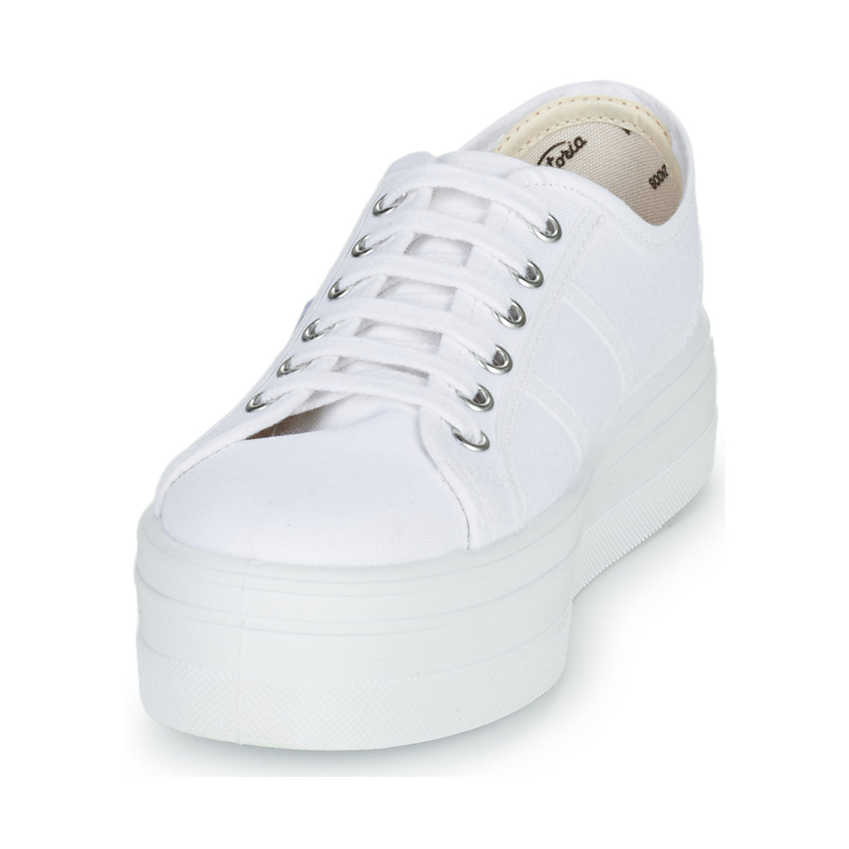 Sneakers basse donne Victoria  BLUCHER LONA PLATAFORMA  Bianco 