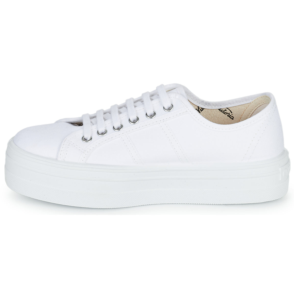 Sneakers basse donne Victoria  BLUCHER LONA PLATAFORMA  Bianco 