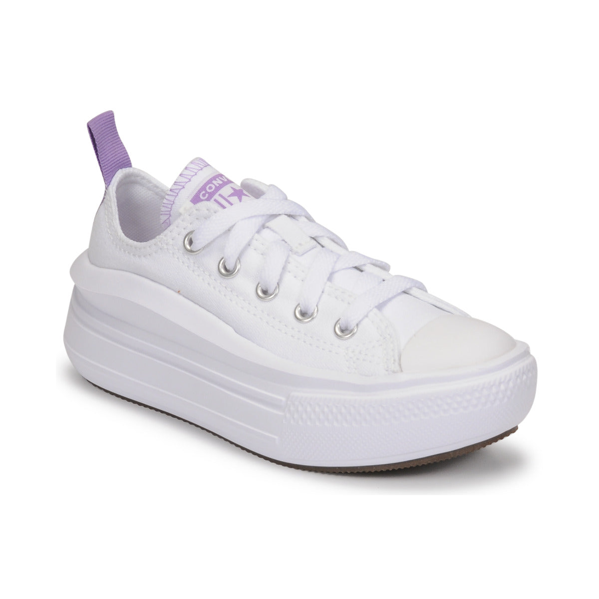 Scarpe bambini ragazza Converse  CHUCK TAYLOR ALL STAR MOVE CANVAS OX  Bianco 